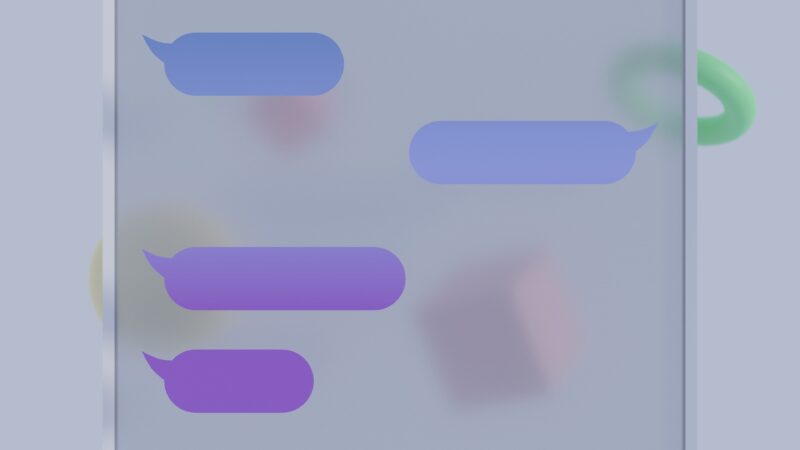Colorful speech bubbles representing digital conversations